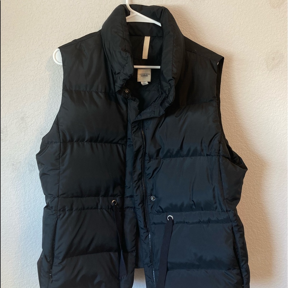 black lands end puffy vest